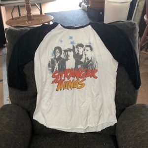 stranger things half sleeve shirt